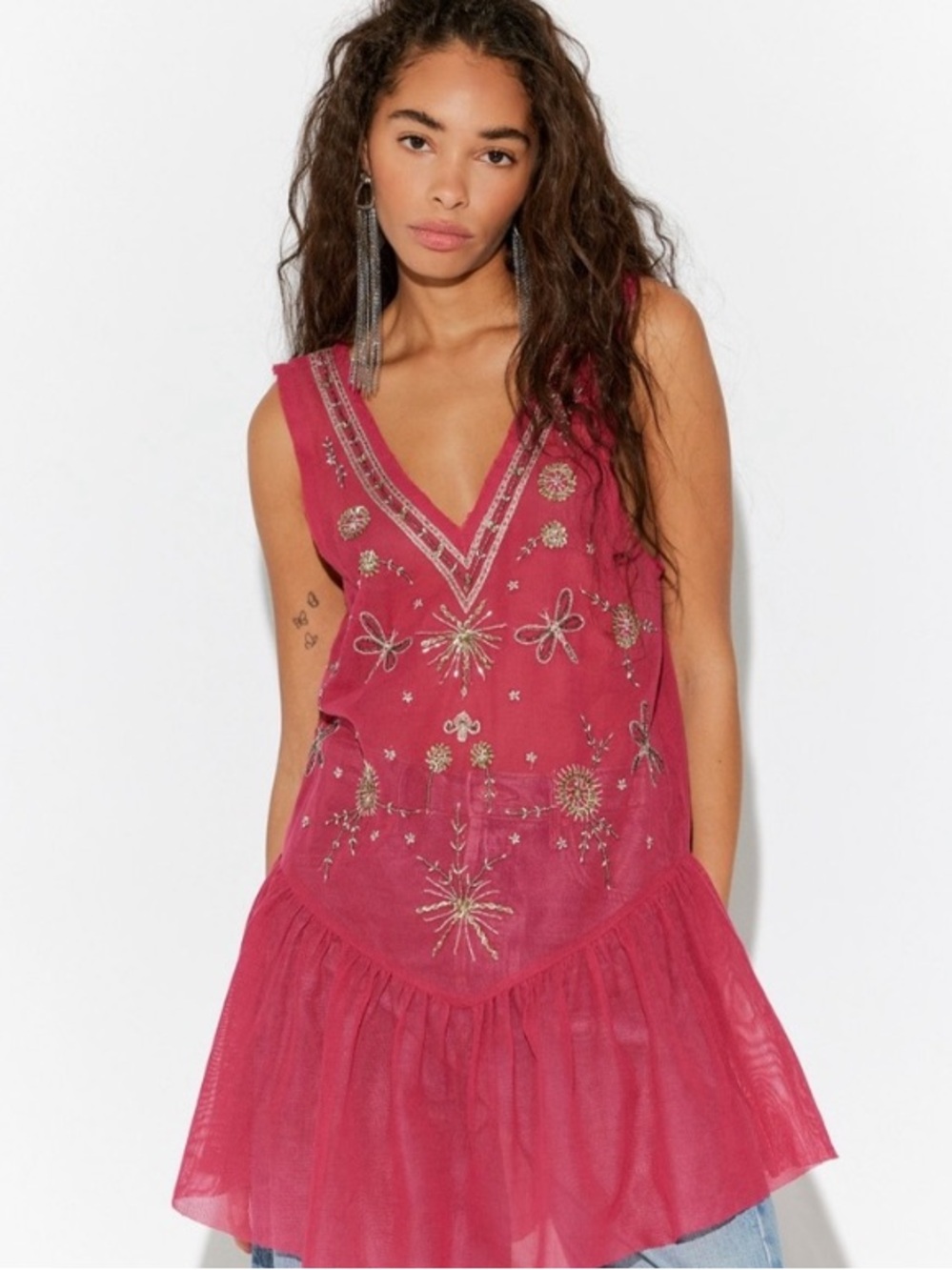 Free People Nightcap Embellished Slip
